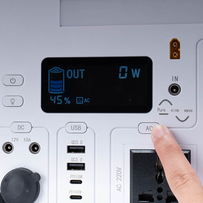 1200W Outdoor Self Driving Energy Storage Power Supply Backup Battery