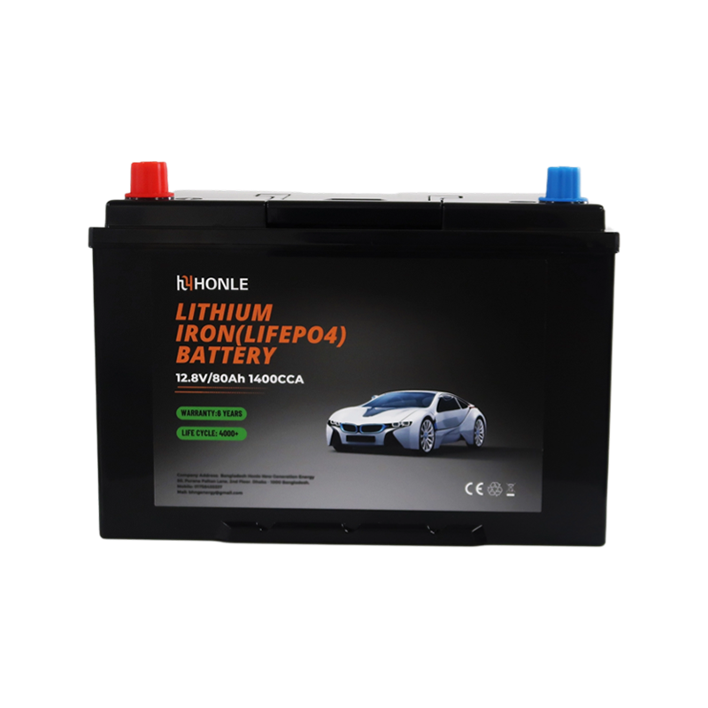 12.8V 80Ah LiFePO4 Lithium Automotive Battery for Start-Stop Vehicles