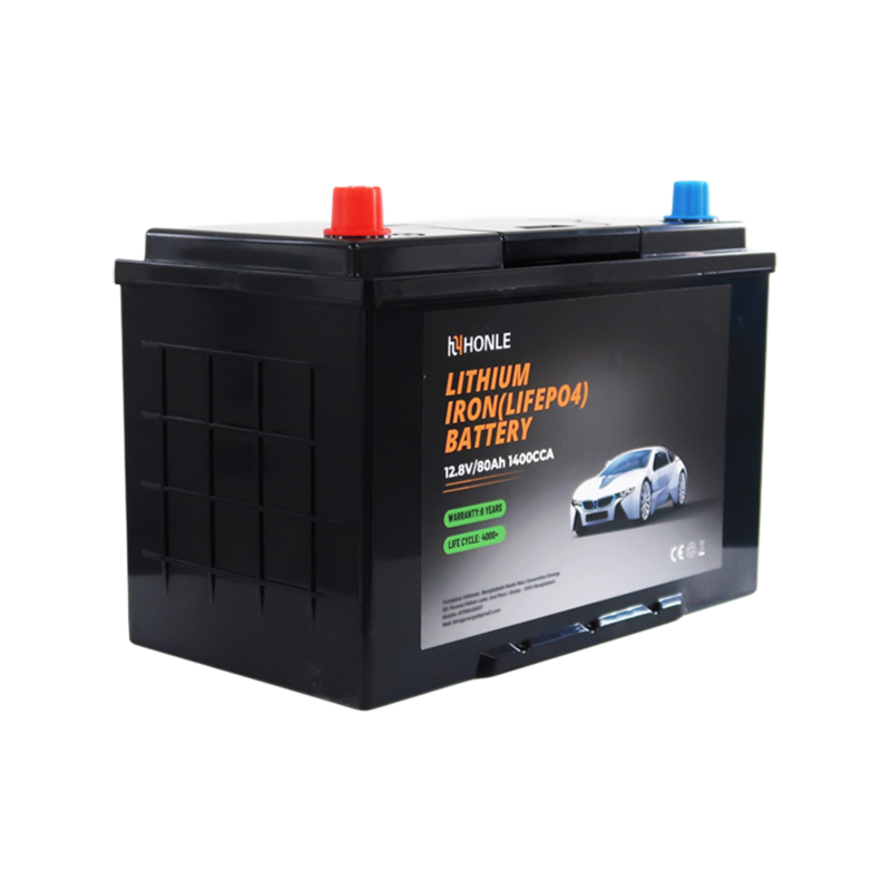 12.8V 80Ah LiFePO4 Lithium Automotive Battery for Start-Stop Vehicles