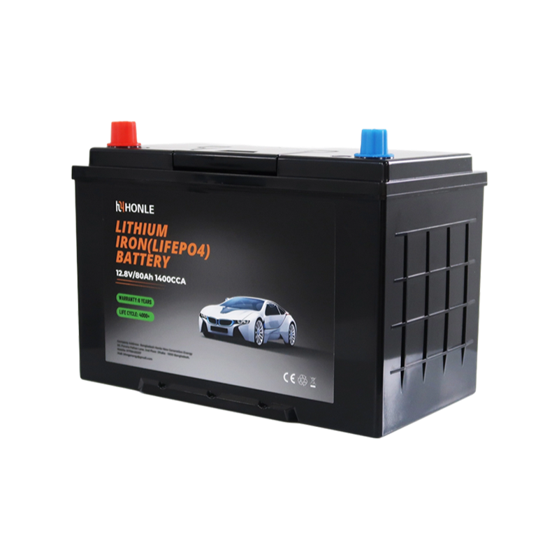 12.8V 80Ah LiFePO4 Lithium Automotive Battery for Start-Stop Vehicles
