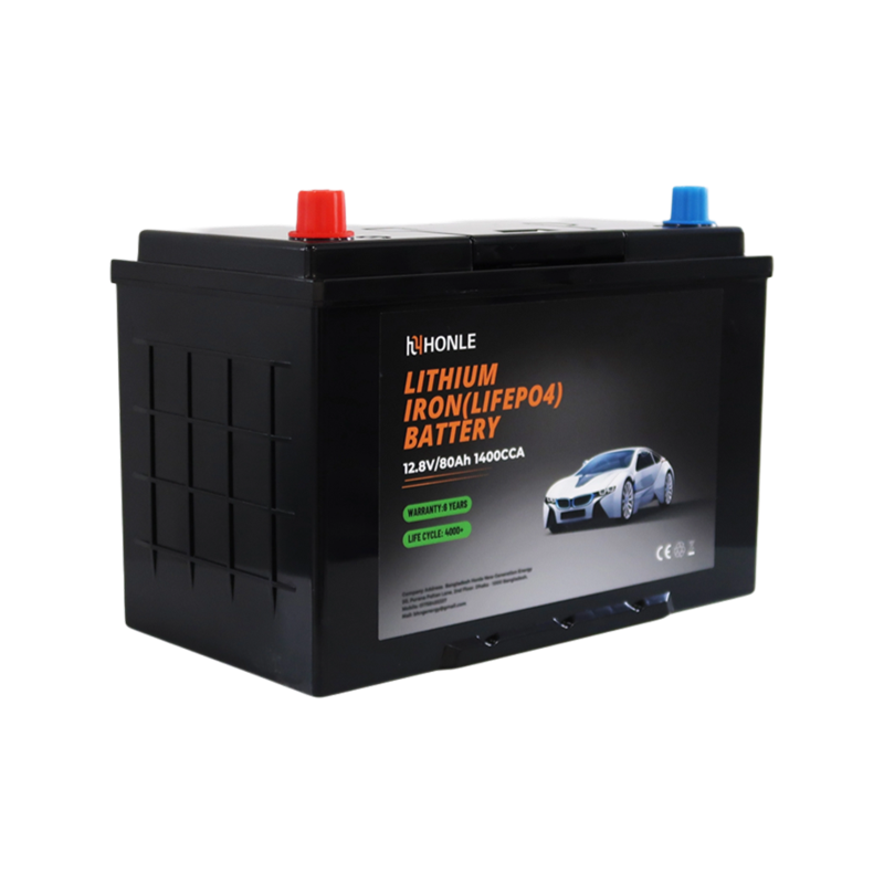 12.8V 80Ah LiFePO4 Lithium Automotive Battery for Start-Stop Vehicles